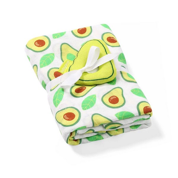 Продукт Babyono - Бебешка пелена бамбук и муселин с играчка 120x120 см. - 0 - BG Hlapeta